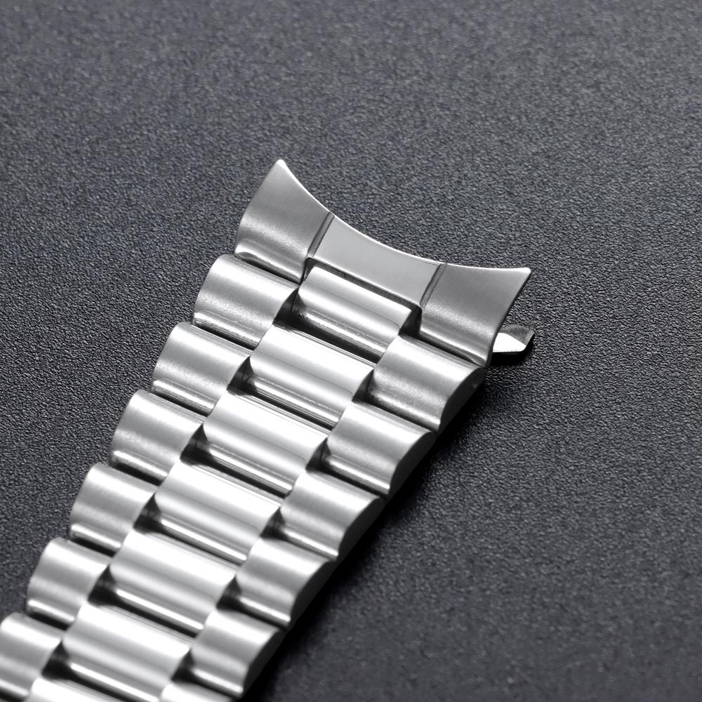 12/14/16/18/19/20/22/24mm for Rolex Stainless Steel Adapter for Seiko Curved End Link Strap Connector Watch Band Accessories