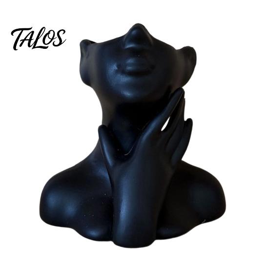 Talos 3D-печатная скульптура лица, подставка для ручек, эстетичная настольная организация, вместительная чашка-держатель для кистей для макияжа на стол, водонепроницаемое хранилище для портретов