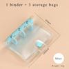 Креативный милый прозрачный мини-альбом с тремя кольцами, с отрывными листами, портативный блокнот для школьников, школьные принадлежности