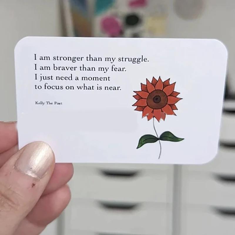 Карманная карточка для снятия тревоги, набор карт с утверждениями о тревоге, подарки для душевного здоровья, поддержка, мысленные благодарственные открытки с успокаивающими словами