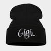 New Fashion Letter Embroidery Wool Stacking Hat Women's Literary Retro Versatile Casual Knitted Cold Hat