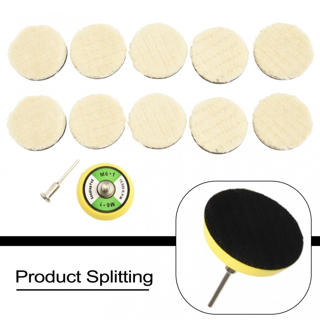 Wool Polishing Pads Wool Waxing 20Pcs/Set Accessories