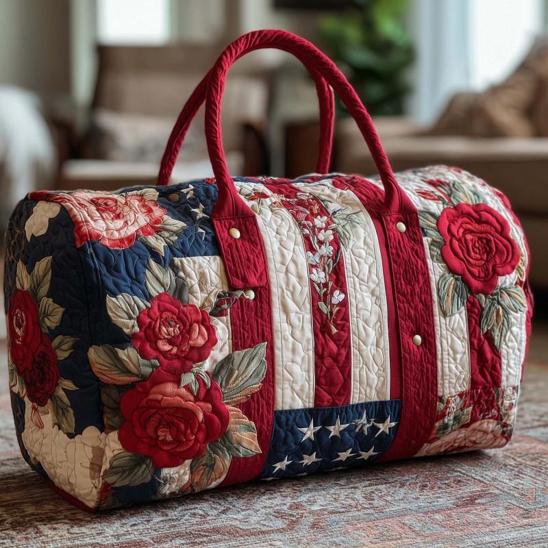 Independence Day Series Small Carry-on Quilted Travel Bag Unisex Sports Gym