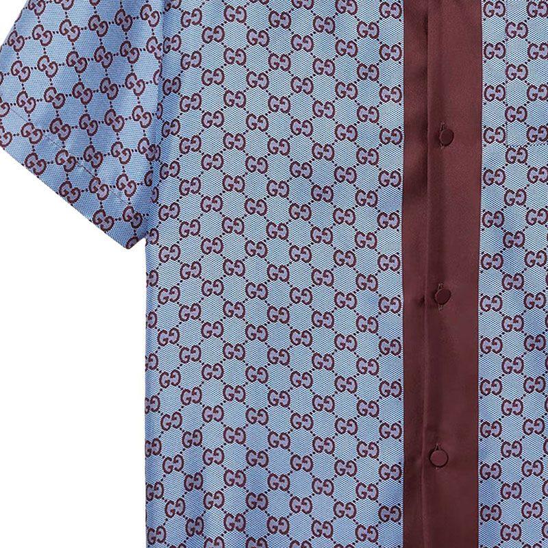 GUCCI Regular Fit Printed Silk Twill Shirt 794907-ZASG3-6006