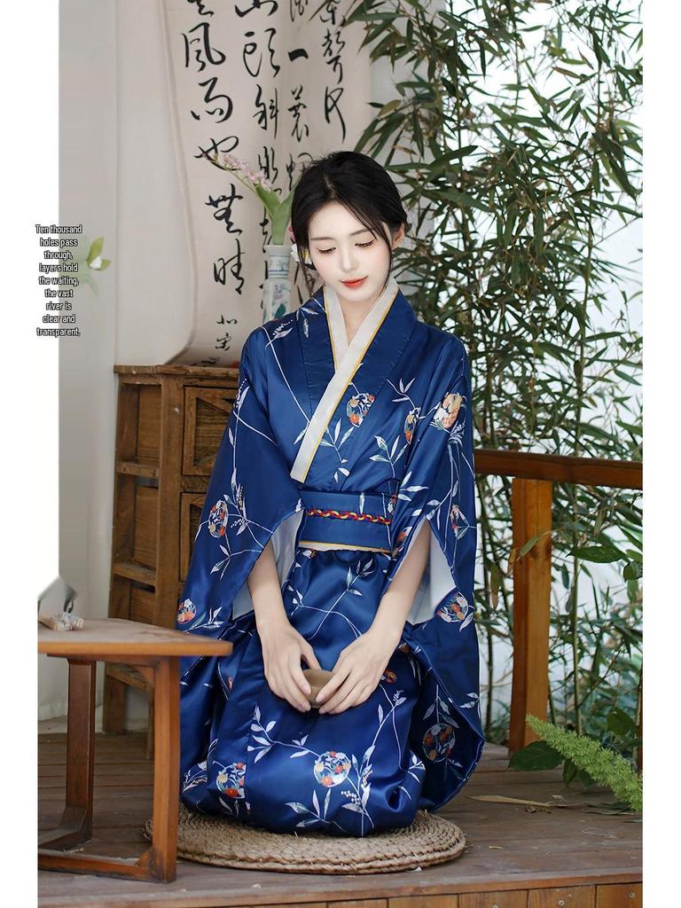 Кимоно-халат Весна/Лето 2026 - Японское платье-сауна для принцессы с милым бантом