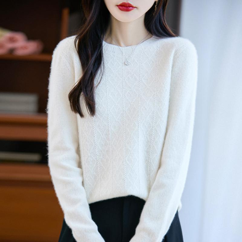 Женский кашемировый свитер Qinghe кашемир 30% кашемир 70% шерсть осенне-зимний пуловер теплый и модный