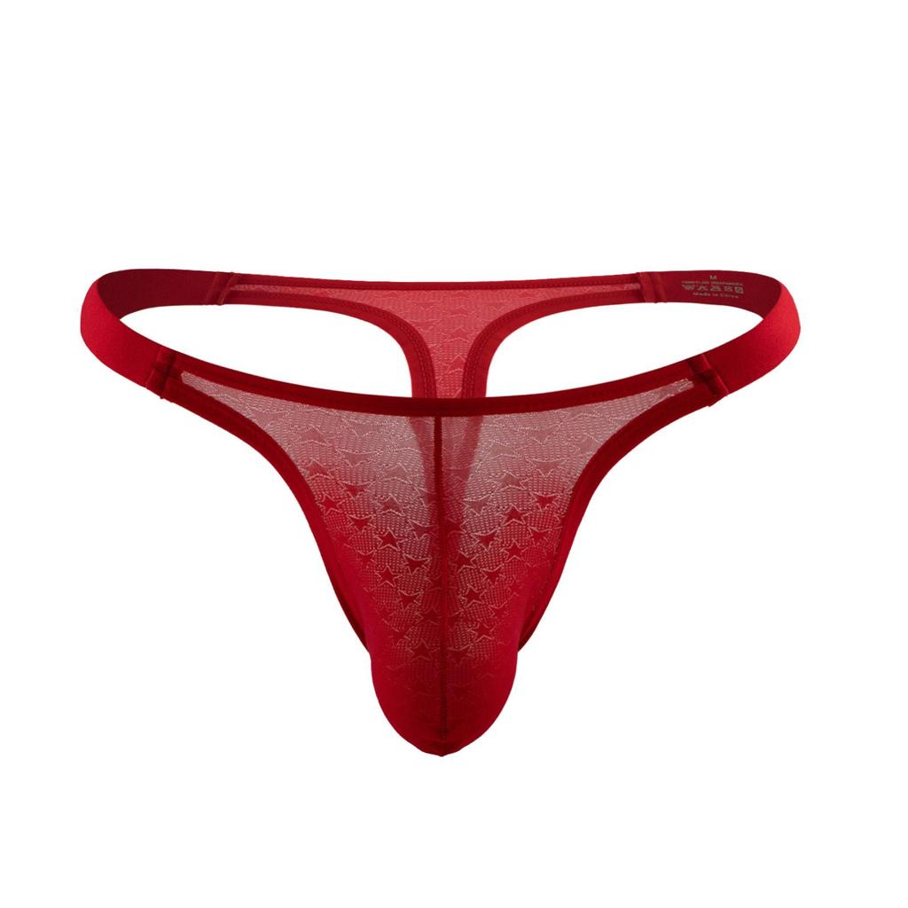 Мужские трусы-стринги с низкой посадкой, U-образным карманом для поддержки, дышащие