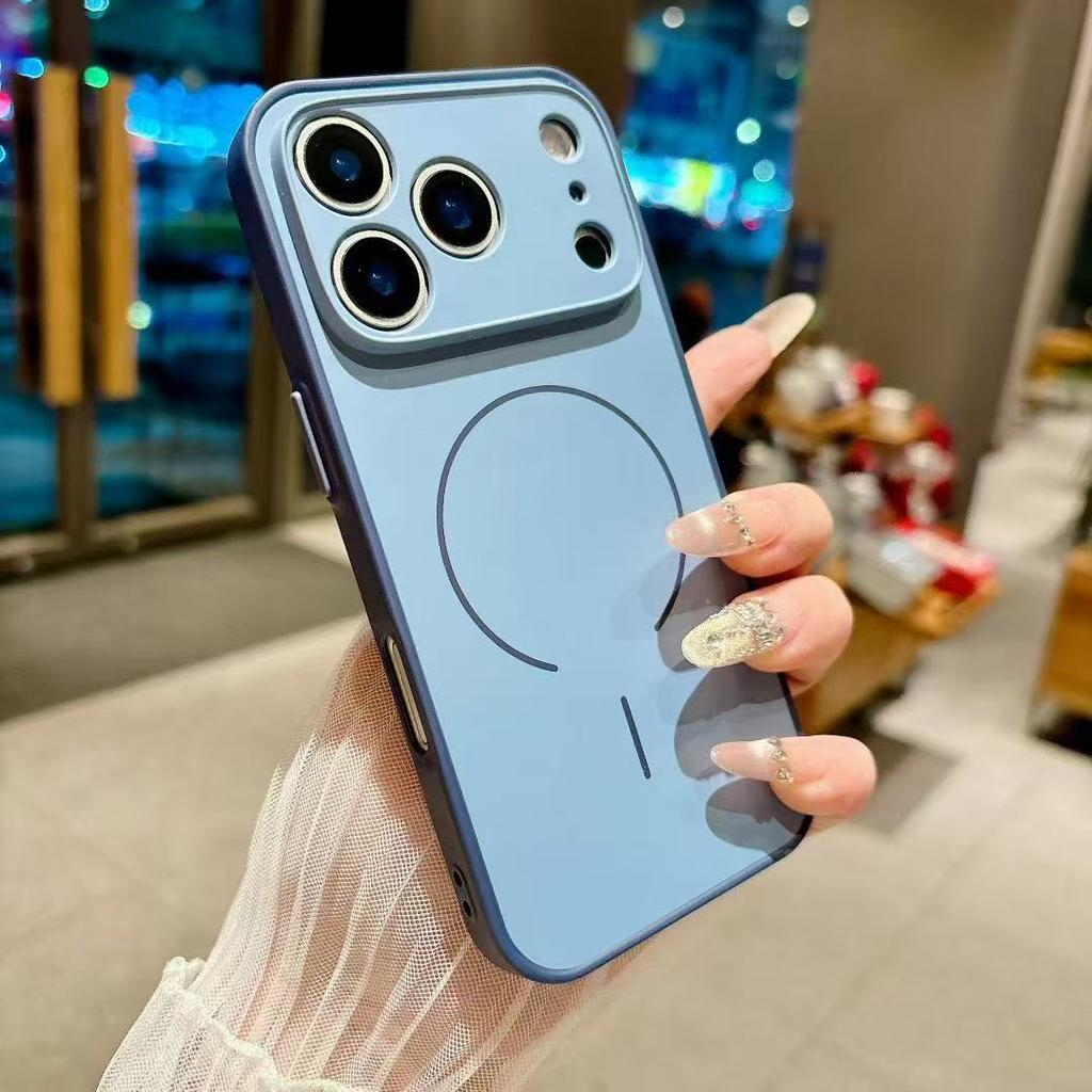 Роскошный Матовый Магнитный Чехол Для Телефона С Поддержкой MagSafe Для iPhone 17 16 15 14 13 12 Pro Max 16 Plus Air Беспроводная Зарядка Ударопрочный Чехол