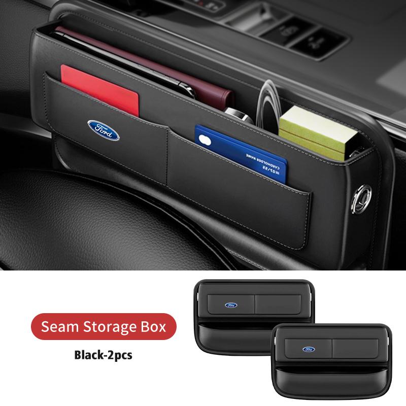 Car Seat Crevice Wallet Phone ID Card Slit Gaps Storage Box For Ford Escape Ecosport Fusion Explorer Expedition Taurus