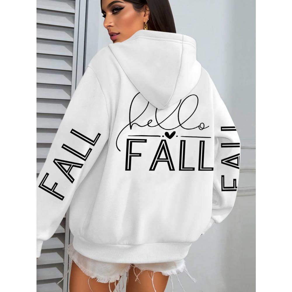 Осенняя любовь арт-дизайн надпись напечатанная женская толстовка хип-хоп одежда осенняя свободная универсальная женская уличная одежда