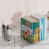 Simple Divided Book Stand Save Space Clear Bookshelf Desktop Sorting Rack  Study Supplies