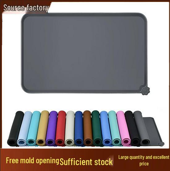 Waterproof Non-Slip Silicone Pet Food Mat Tray for Floor Protection