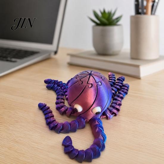 Octopus Decompression Toy 3D Printed Toy, Articulated Figurine with Movable Joints, Stress Relief Sea Animal Fidget for Kids Adults Joints Model