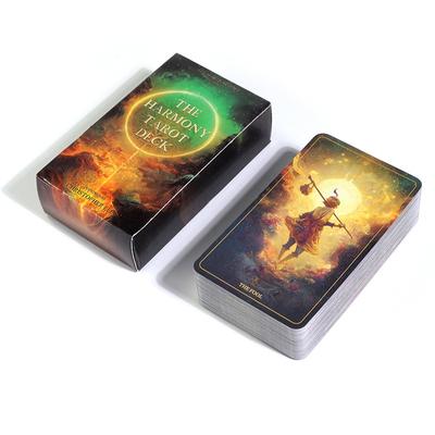 10,3*6 см. Колода Таро Гармонии. 78 карт Таро с уникальным дизайном, созданных путем гармонизации двух миров искусственного интеллекта и человеческого творчества.