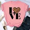 Винтажная футболка с леопардовым принтом Love Forever для женщин, модная повседневная, с коротким рукавом, хип-хоп, крутая одежда, дышащая футболка с круглым вырезом, унисекс