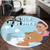 1pc Ms Rachel4 Design Printed Area Round Carpet for Bedroom Living Room Home Decor Rugs Mat Non Slip Mat Rug for Bedside
