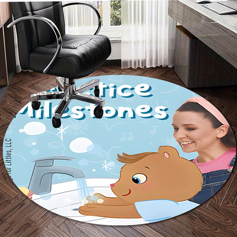 1pc Ms Rachel4 Design Printed Area Round Carpet for Bedroom Living Room Home Decor Rugs Mat Non Slip Mat Rug for Bedside