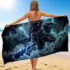 1Pc Warrior'S Rise Beach Towel Quick Dry Multiuse For Beach Pool Gym Yoga Home Travel Christmas Halloween Xmas Gift S1875