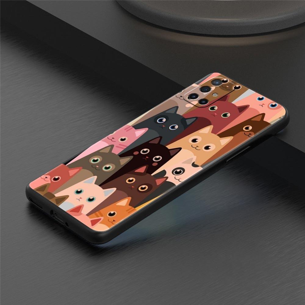 Фон с рисунком котов для OnePlus 10 Pro 9 8T 8 Nord N10 7 7T 9R, чехол для телефона 1 + Nord 2T CE 2 N100 N200 Z 5G, черный чехол