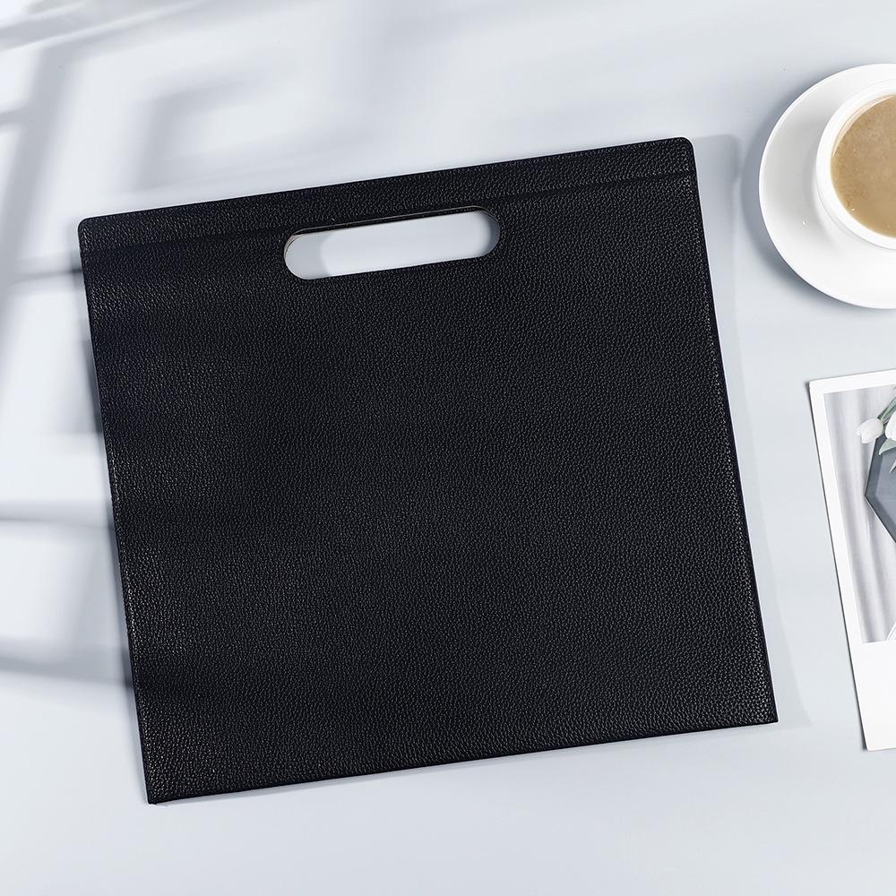 Кожаная сумка для ноутбука и документов с тиснением под личи, для хранения документов формата А4, офисная архивный мешок