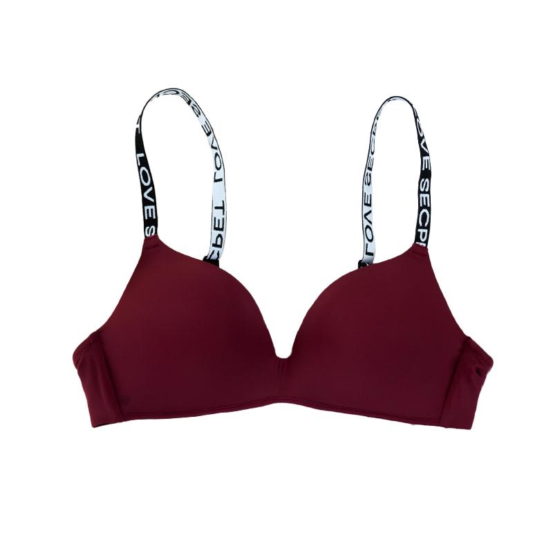 Women's Seamless Letter Straps Bra Wireless Push Up Bra Sexy Lingerie Bralette Adjustable Deep U Letter Straps Girls Fashion Intimates