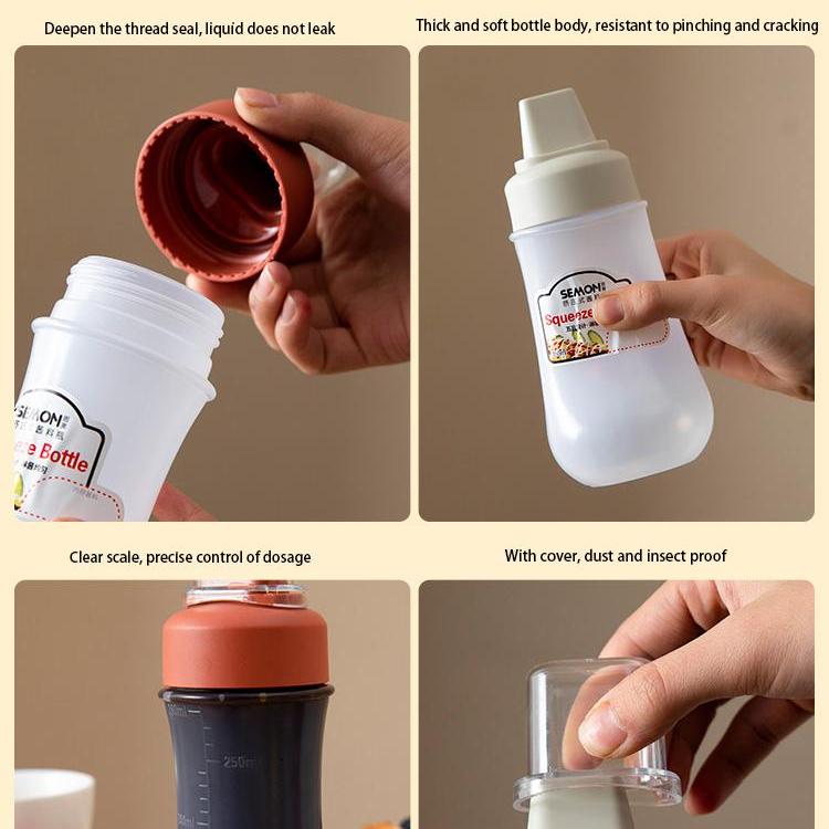 350 мл 5-отверстные бутылки для приправ с насадками, пластиковые бутылки для кетчупа, горчицы, горячих соусов, бутылки с оливковым маслом, кухонные аксессуары