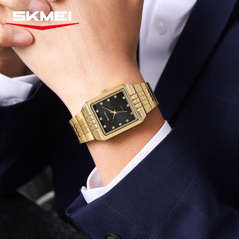 SKMEI 2619 Luxury Watch for Men Casual Mens Stainless Steel Strap Waterproof Quartz Wristwatch Shockproof Watches Reloj Hombre