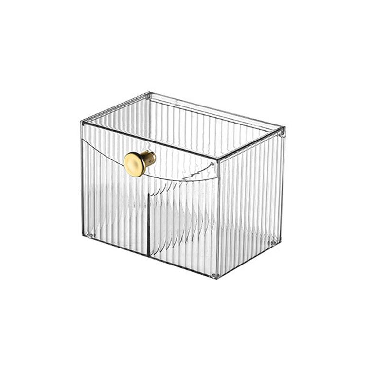 Держатель-диспенсер для ватных палочек с 2 отделениями, прямоугольный органайзер для ватных дисков и палочек с крышкой, прозрачная банка-органайзер для ванной комнаты