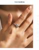 Elegant Moissanite S925 Sterling Silver D-Color Ring for Women - 50-Point High-End Ins Style.