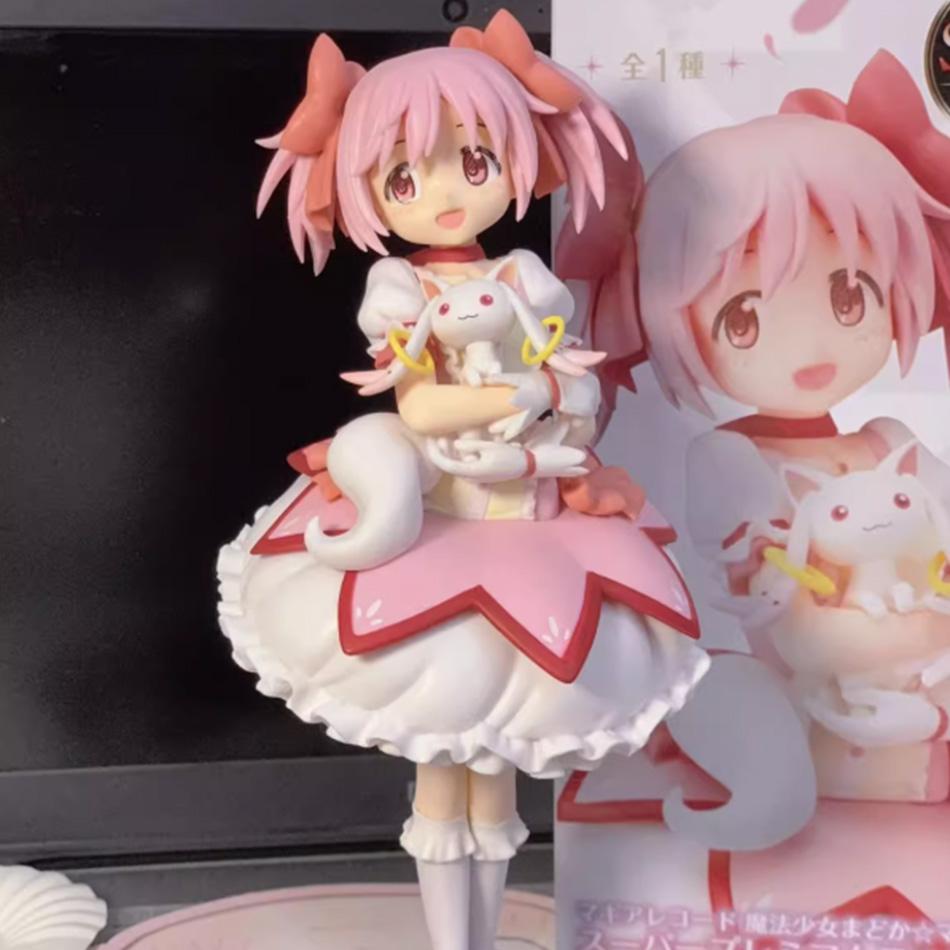 Аниме 15см Фигурка Puella Magi Madoka Magica Сидячая Поза Сырная Фигурка Действия Волшебная Девочка Модель Декор Статуэтка Куклы Игрушки Подарок