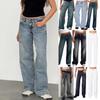 European and American Women's High-Quality Straight Denim Jeans