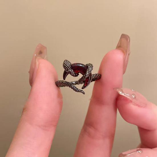 Кольцо в виде змеи, регулируемое открывающееся кольцо с лунным декором, золотой сплав, ретро-стиль, безымянный палец, подарок на Новый год