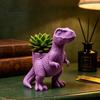 Милый Горшок для Растений Животное 3D Печатный Горшок для Растений Динозавр, Декоративный Цветочный Горшок, Тираннозавр Рекс Креативный Домашний Декор Горшок для Растений для Суккулентов Кактусов