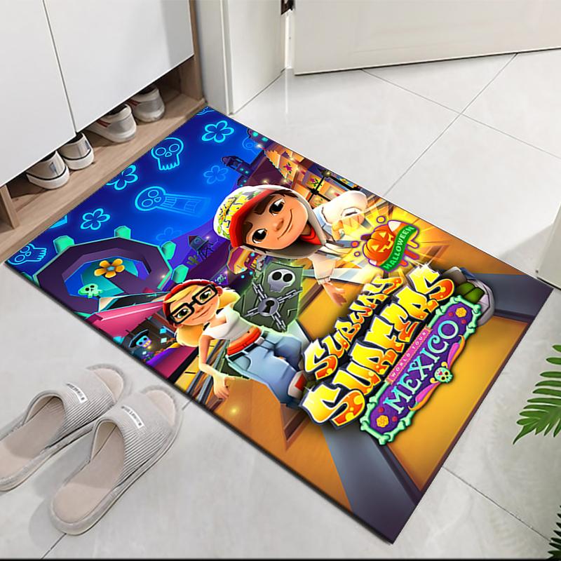 Ковер с принтом Subway Surfers для офисного кресла, гостиной, спальни, кухни, Декор, Подарки