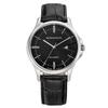 Черные кожаные часы DeArbonn Slick Date с черным циферблатомRWCBMM5A1000WHBK0 + подарочный пакет