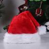 New Plush Christmas Hat for Adult Kids Thickened Warm Santa Claus Red Xmas Hats Cap Merry Christmas New Year Party Decoration