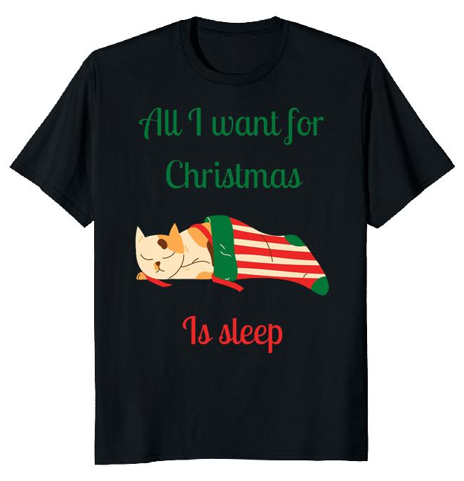 Я хочу футболку унисекс с рождественским котом