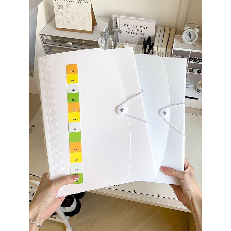 Minimalist File Holder Folder A4 Transparent Multi-Layer Test Paper Storage Handy Gadget Junior High School Student Large Capacity Buggy Bag