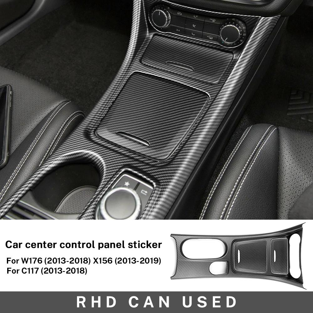 Carbon Fiber ABS Suede Gear Shift Panel Trim Cover for Mercedes A Class W176 CLA C177 GLA X156 2013-2018