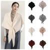 Cashmere Knitted Triangle Scarf Korean Style Winter Shawl Soft Cape Wraps  Women/Men
