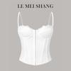 Европейская и американская кружевная майка: Сексуальный однотонный корсет на косточках, обхватывающий грудь, застежка на крючках, жилет без спинки