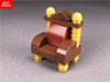 Нетоксичный набор Moc Bricks DIY Коричневый Классический Стол и Стул и Книжная полка Строительные Блоки Собранные Игрушки Для Детей Подарки на Рождество