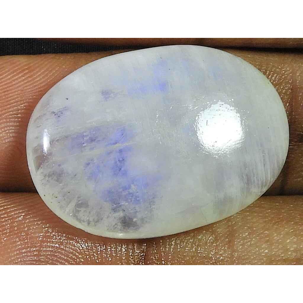 AAA Natural Rainbow Moonstone Oval Cabochon Loose Loose Gemstone 20X38X7MM SK-1803