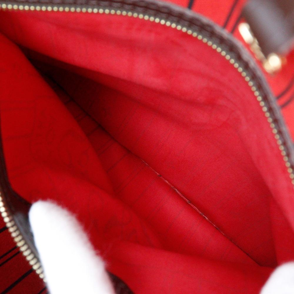 Louis Vuitton Neverfull MM Tote Bag N51105 Brown Damier Canvas Women Used