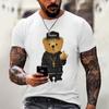 Short Sleeved T-shirt Unisex Top Summer Funny Cartoon Bear T-shirt 3D Printing T-shirt Harajuku Casual
