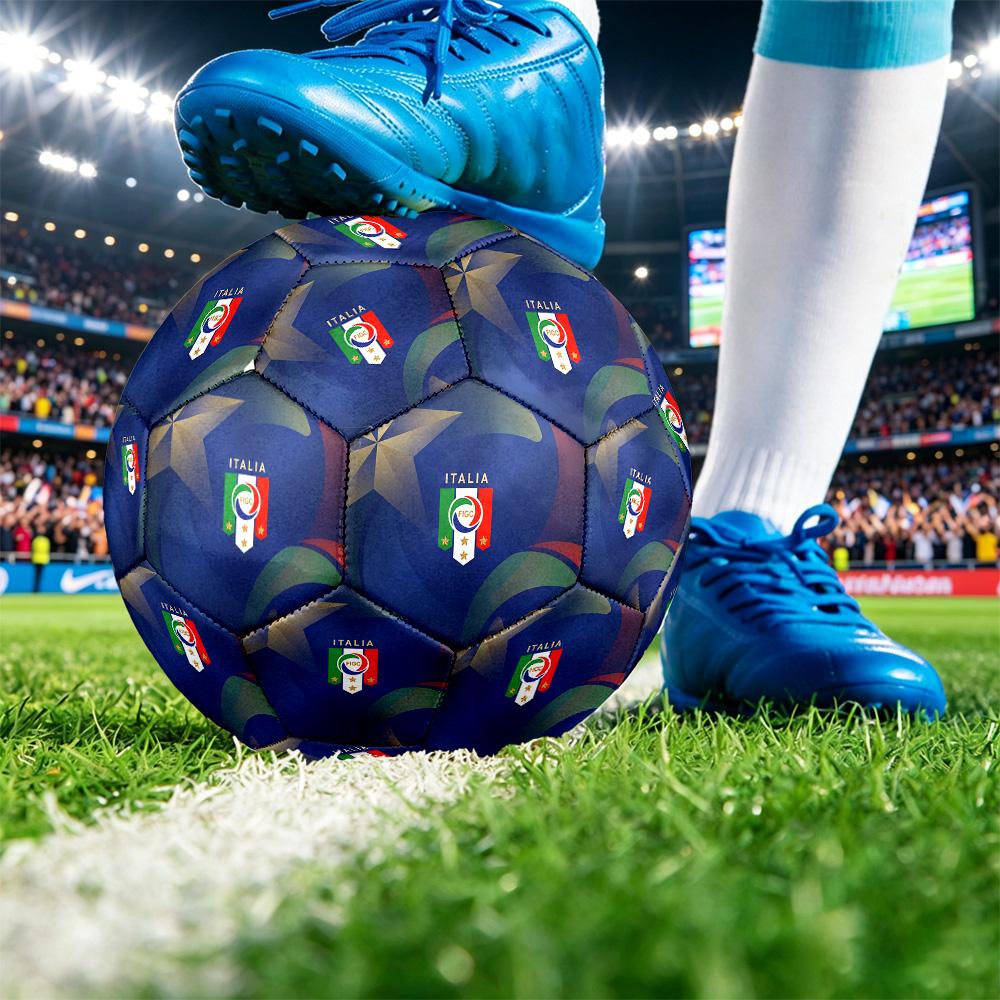 Italy Football Printed Size 5 Soccer Ball Wear Resistant Standard Adult Training Football Fan Gift for Indoor Outdoor Match Sports