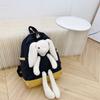 Cute Bunny Design Preschool Backpack Durable Soft Canvas Schoolbag For Kids Unisex