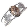 Turtela Jasper Gemstone Handmade Jewelry Cuff Bracelets 7''Adjustable