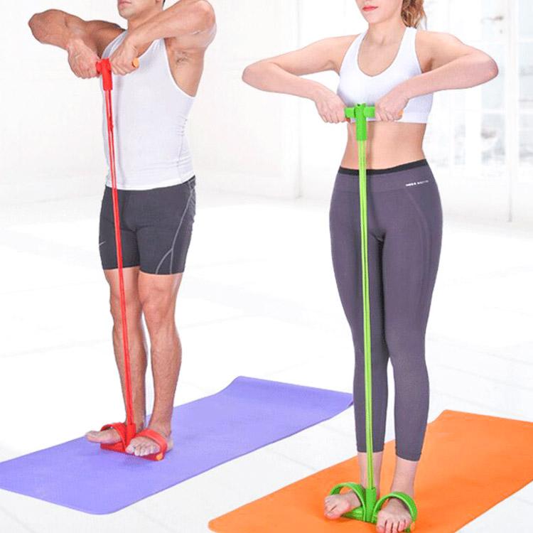 Gym Yoga Fitness Body Trimmer Foot Multi Function Tension Sit up Pull Rope Elastic Resistance Bands
