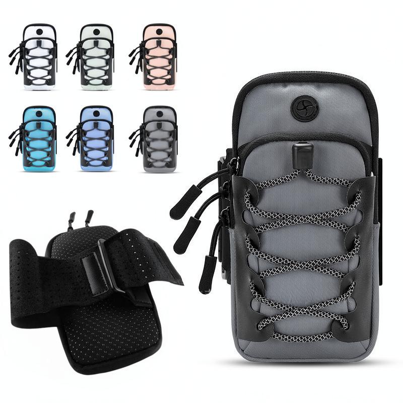 Outdoor Sports Arm Band Bag For Jogging Cycling Athletic Phone Carrier Reflective Strip Safe Pouch Unisex Nylon Holder 6